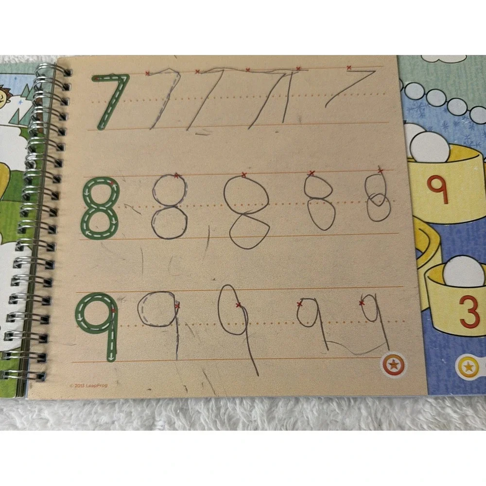 Leap Reader Book Learn to Write Letters & Numbers Mr. Pencil USB Cord Leap Frog